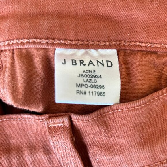 J Brand Adele Straight Leg High Rise Pants Lazlo Burnt Orange Size 25 Women’s - Picture 5 of 9